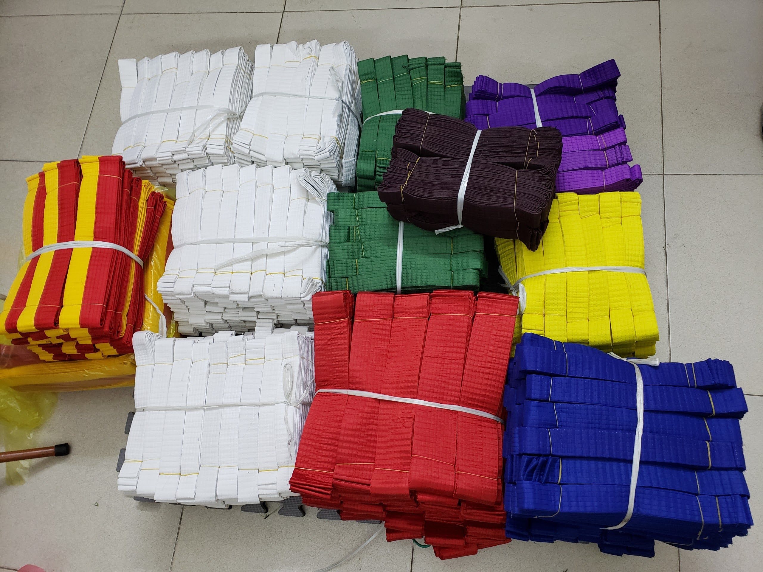 Đai võ karate - đai taekwondo, đai judo trơn không thêu chữ