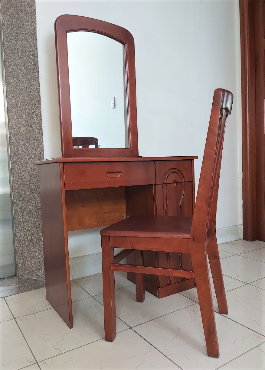Bàn Phấn Gỗ, Bàn Trang Điểm Gỗ Cao Su Trang Nhã - Hàng VN Xuất Khẩu
