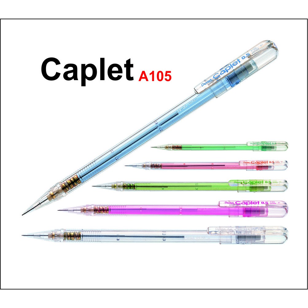 Bút chì kim Pentel Caplet thân trong, có nắp đậy 0.5mm - A105
