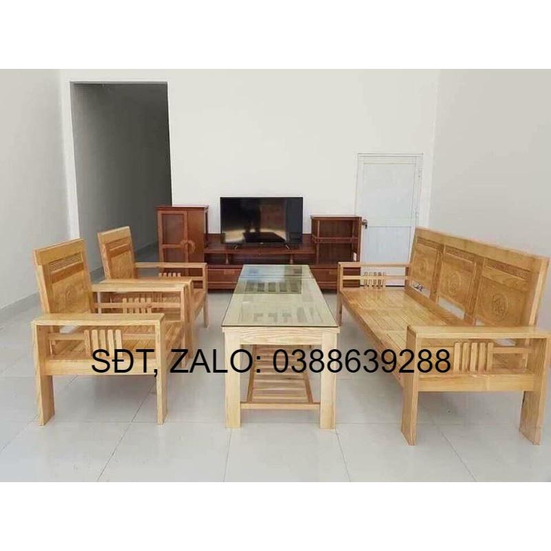 Bộ bàn ghế phòng khách gỗ sồi
