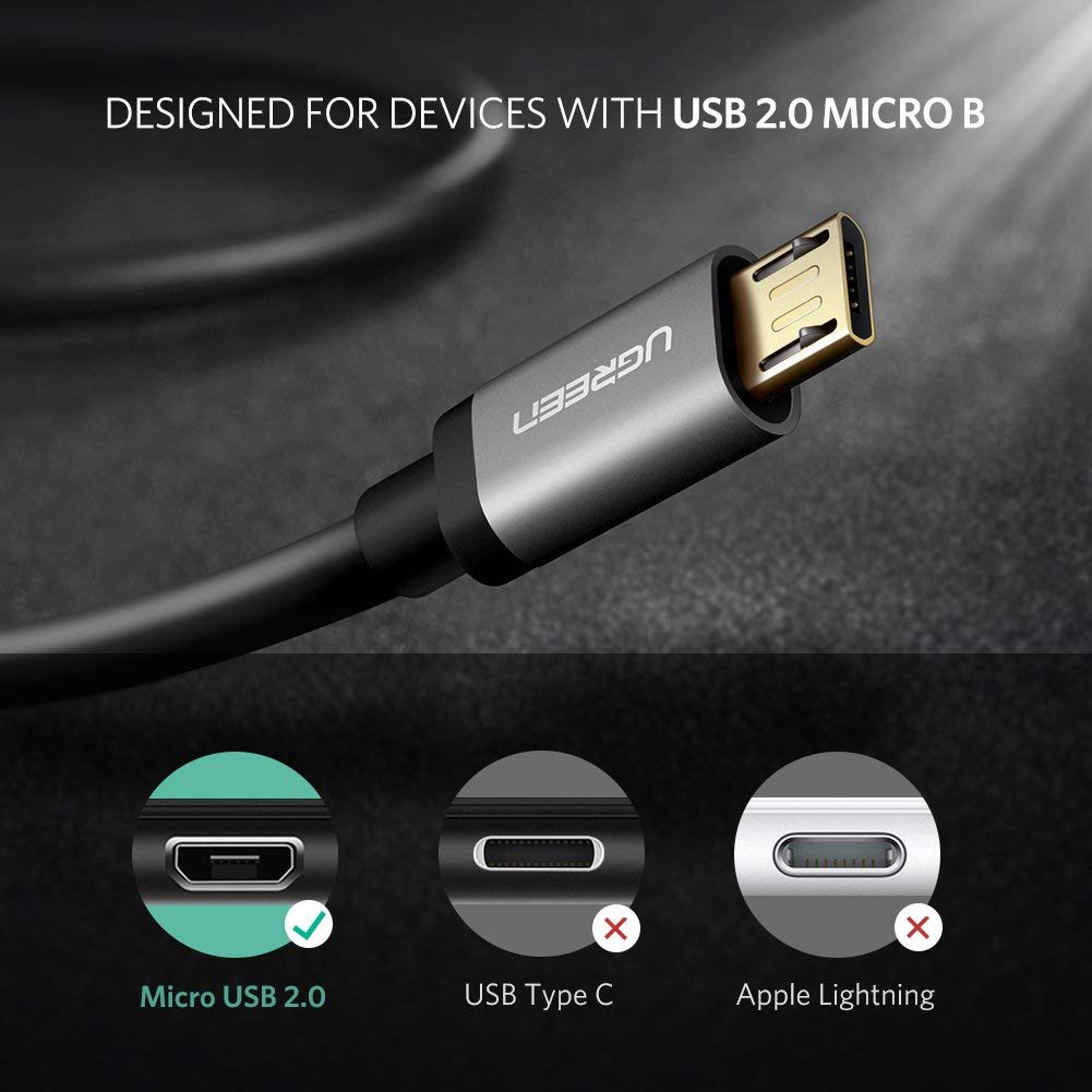 Cáp sạc và truyền dữ liệu 1 ra 2 cổng Micro USB UGREEN US196 - Hàng Chính Hãng