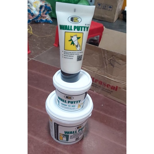 Tuýp bột bả trám khe nứt tường, gỗ - Bosny Wall Putty (Tuýp 320g)