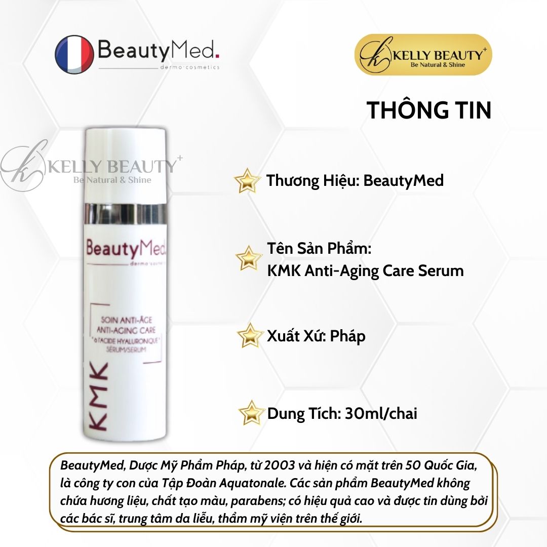 Serum HA KMK BeautyMed - Tinh Chất Cấp Ẩm Nội Bào, Giảm Nếp Nhăn; Căng Mịn Da | Kelly Beauty