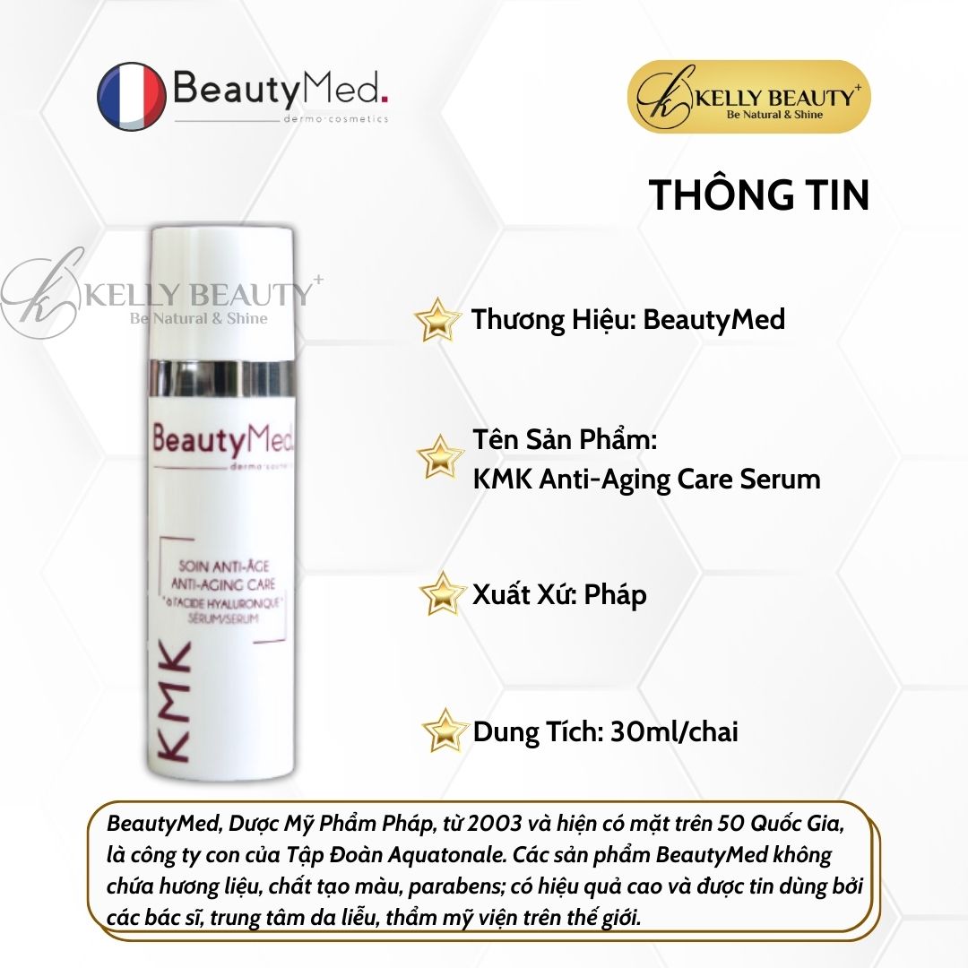 Serum HA KMK BeautyMed - Tinh Chất Cấp Ẩm Nội Bào, Giảm Nếp Nhăn; Căng Mịn Da | Kelly Beauty