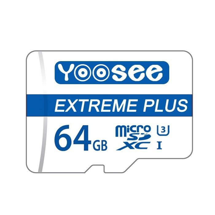 Thẻ nhớ microSDXC Yoosee Extreme Plus 64GB UHS-I U3 4K R90MB/s W40MB/s (Trắng xanh) - chuyên camera và điện thoại