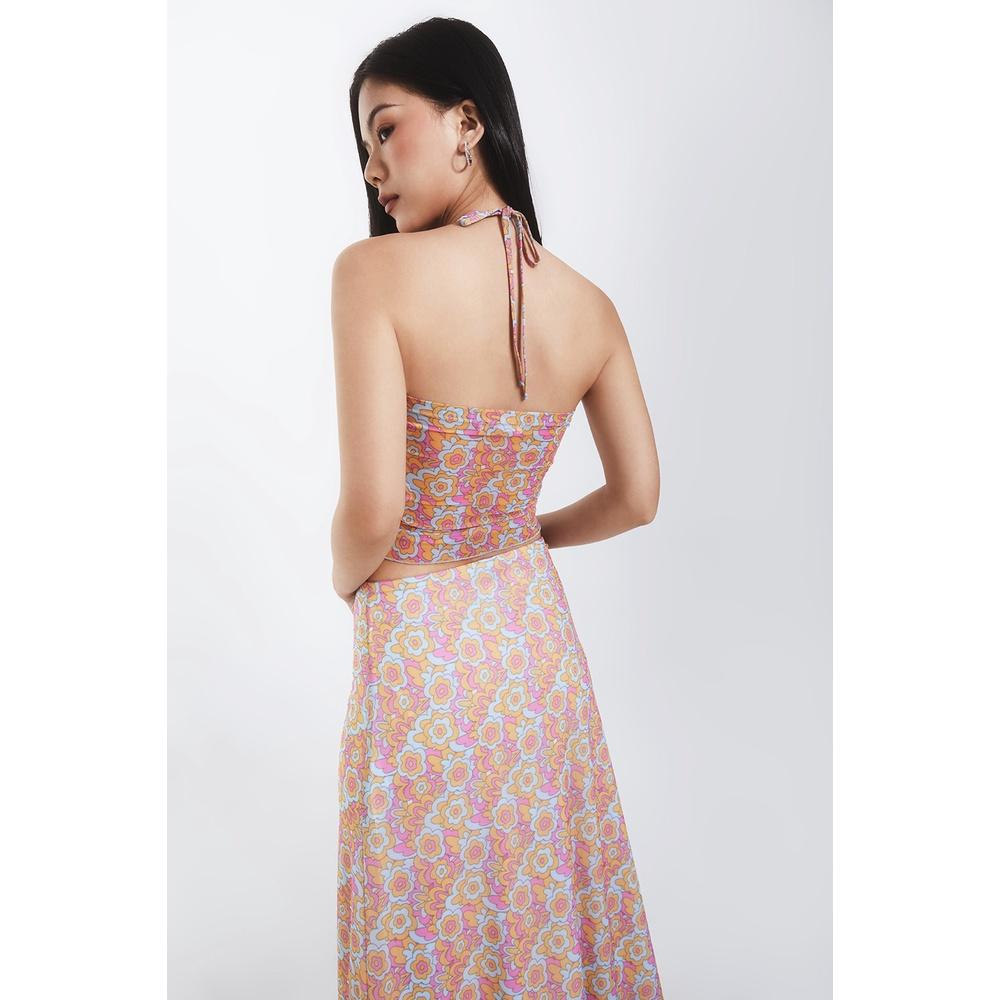 DOTTIE - Áo kiểu vải thun in hoa nhí nữ nhiều màu T0549