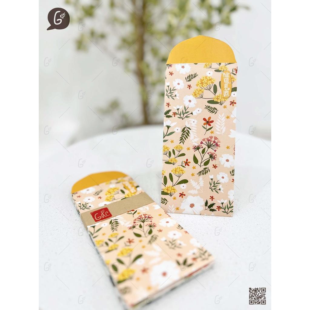 Bộ lì xì cao cấp Gác xép chất liệu Kraft nhật nhập khẩu Tết 2023 (Jasmine set