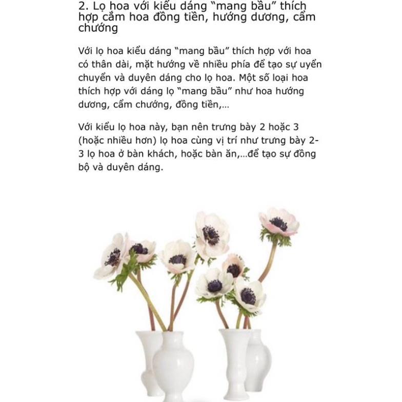 (Giá sale) Lọ hoa trang trí dáng bầu cao 30cm mã 1703VSB