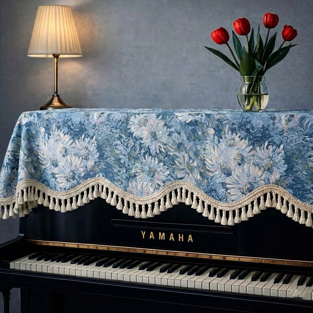 Khăn phủ đàn piano cơ đàn piano điện tử 88 phím sang trọng cổ điển giáng sinh noel năm mới Tết - Hàng chính hãng