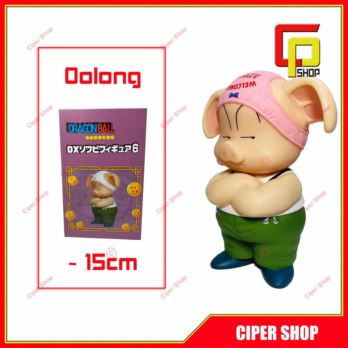 Mô hình Heo Oolong - Đội quần Hồng - Figure Pig Oolong 7 viên ngọc rồng
