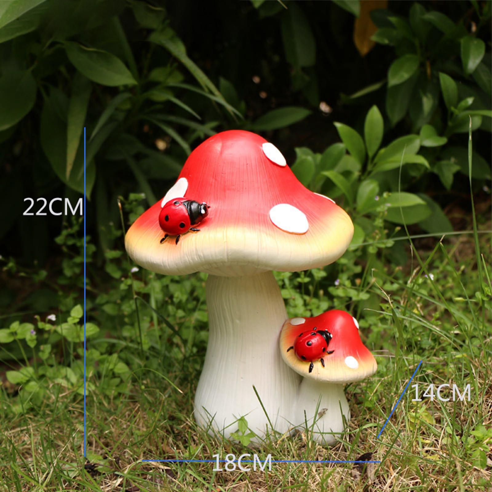 Simulation Mushroom Statue Mushroom Figures Art Crafts for Yard 2