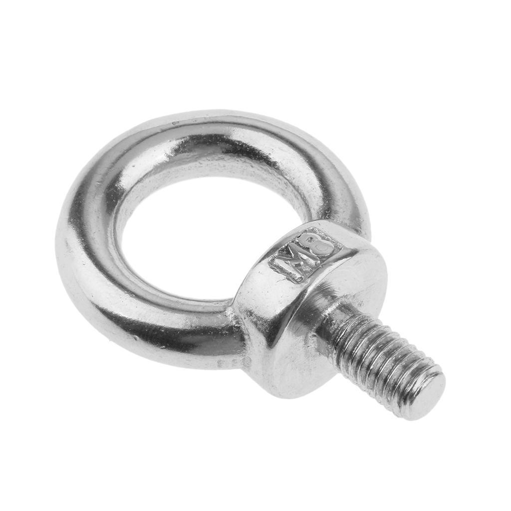 10pcs M8 Marine Boat Stainless Steel   Eye Screw