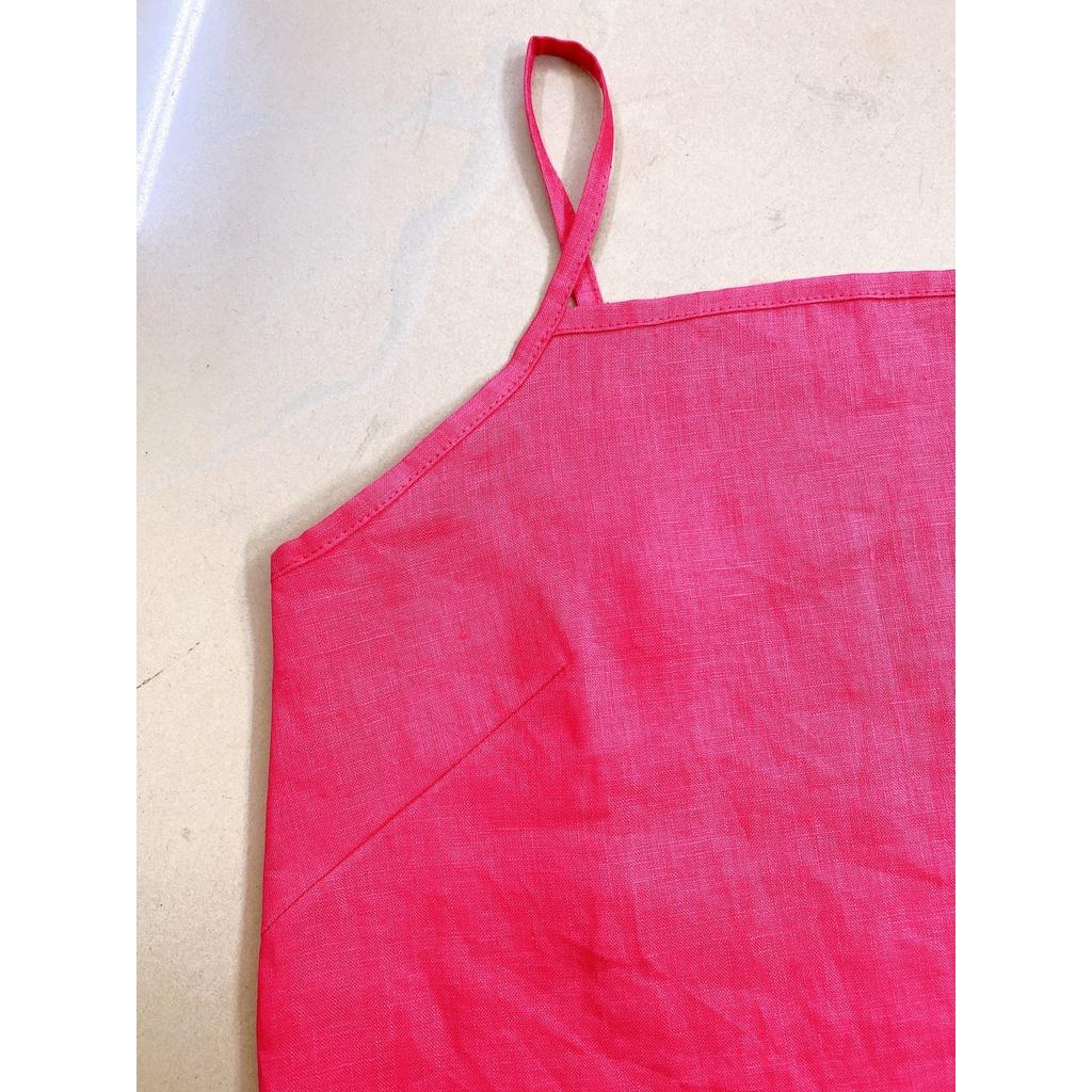 Áo hai dây LINEN TƯNG PREMIUM dáng chữ A. June A09