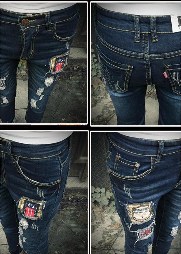 Quần jeans túi rách logo cờ anh Mã: ND0685