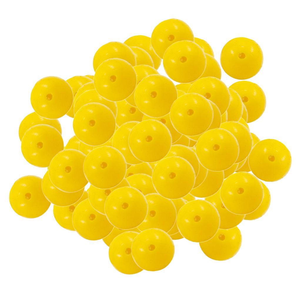 100 Pieces Fishing Soft Sweet Corn Flavored Baits Buoyancy Balls - Yellow