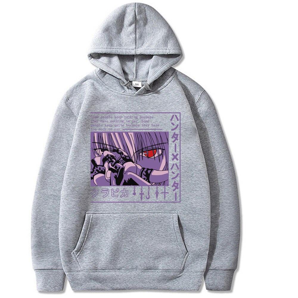 Anime Hunter X Hunter Áo Hoodie Nam Nữ Dài Tay Anime Manga Kurapika HxH Quỷ Mắt Hoodie Chui Đầu Cao Cấp Quà