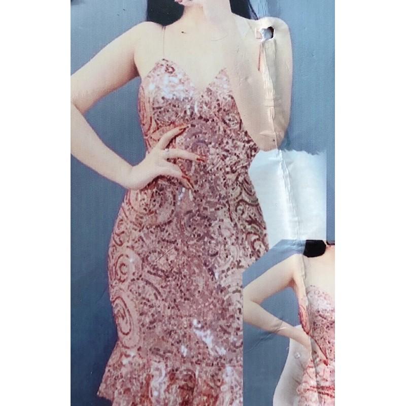 Đầm ôm KIM SA đuôi cá 2 dây Cao Cấp
