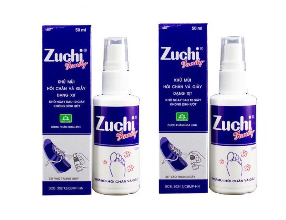 Combo 2 Xịt khử mùi Zuchi Family ( Xịt Giày) 50ml