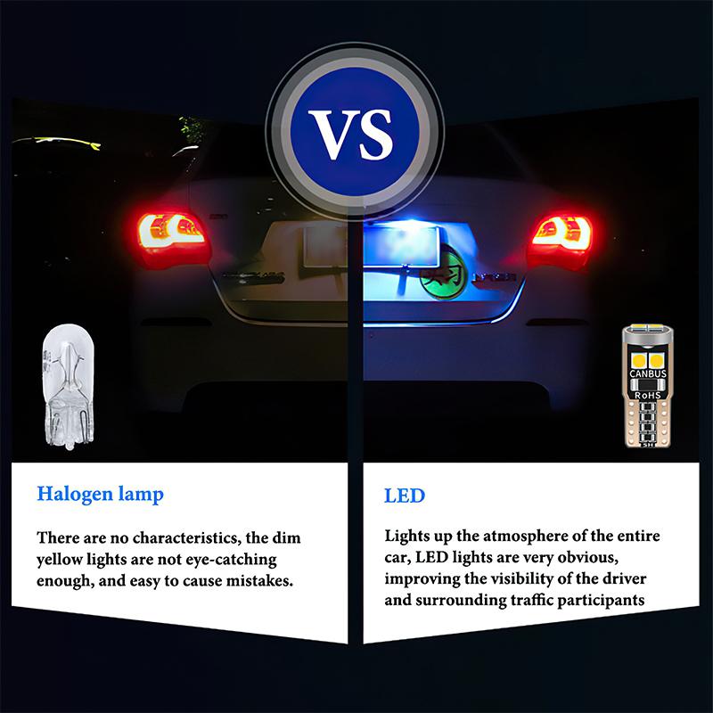 Đèn LED T10 W5W 6SMD 3030 chuyên dụng cho ô tô Đèn xe ô tô T10 LED hiển thị ánh sáng rộng