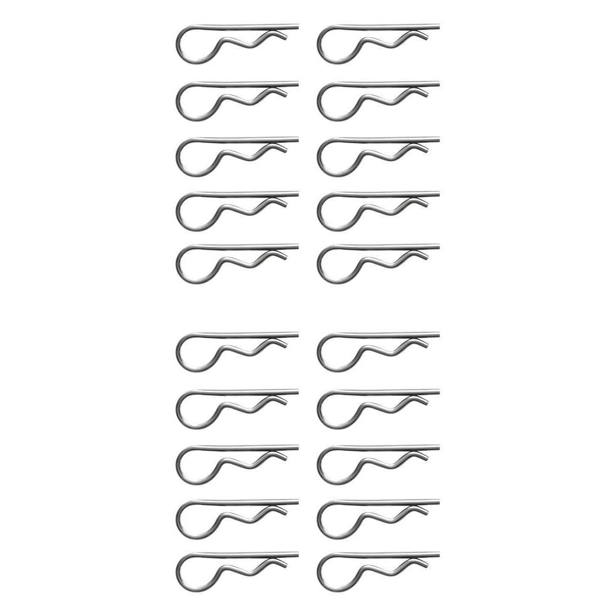 Pack of 20pcs Stainless R Retaining Clip Cotter Pins Spring Clip