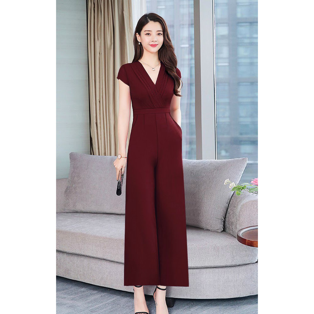 Jum dài ống suông xếp ly ngực xinh xắn