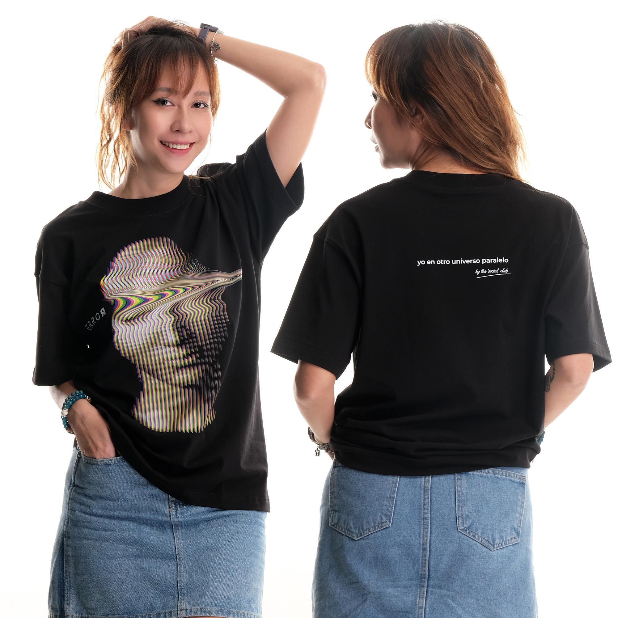 Áo Thun Oversize Unisex Error Head Local Brand Error Cotton Mỹ 100% Tee Basic Màu Đen Vải Trơn Không Xù Lông