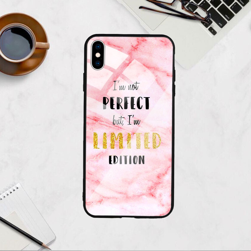 Ốp Lưng Kính Cường Lực cho điện thoại Iphone Xs Max - Quotes 01