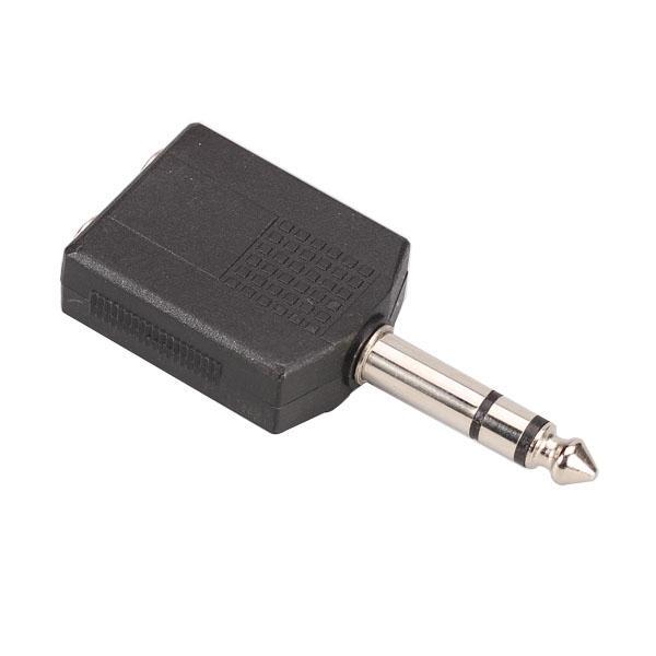 6-30pack 6.35mm Mono Plug Male To 2 x 6.35mm Mono Jack Audio Adapter
