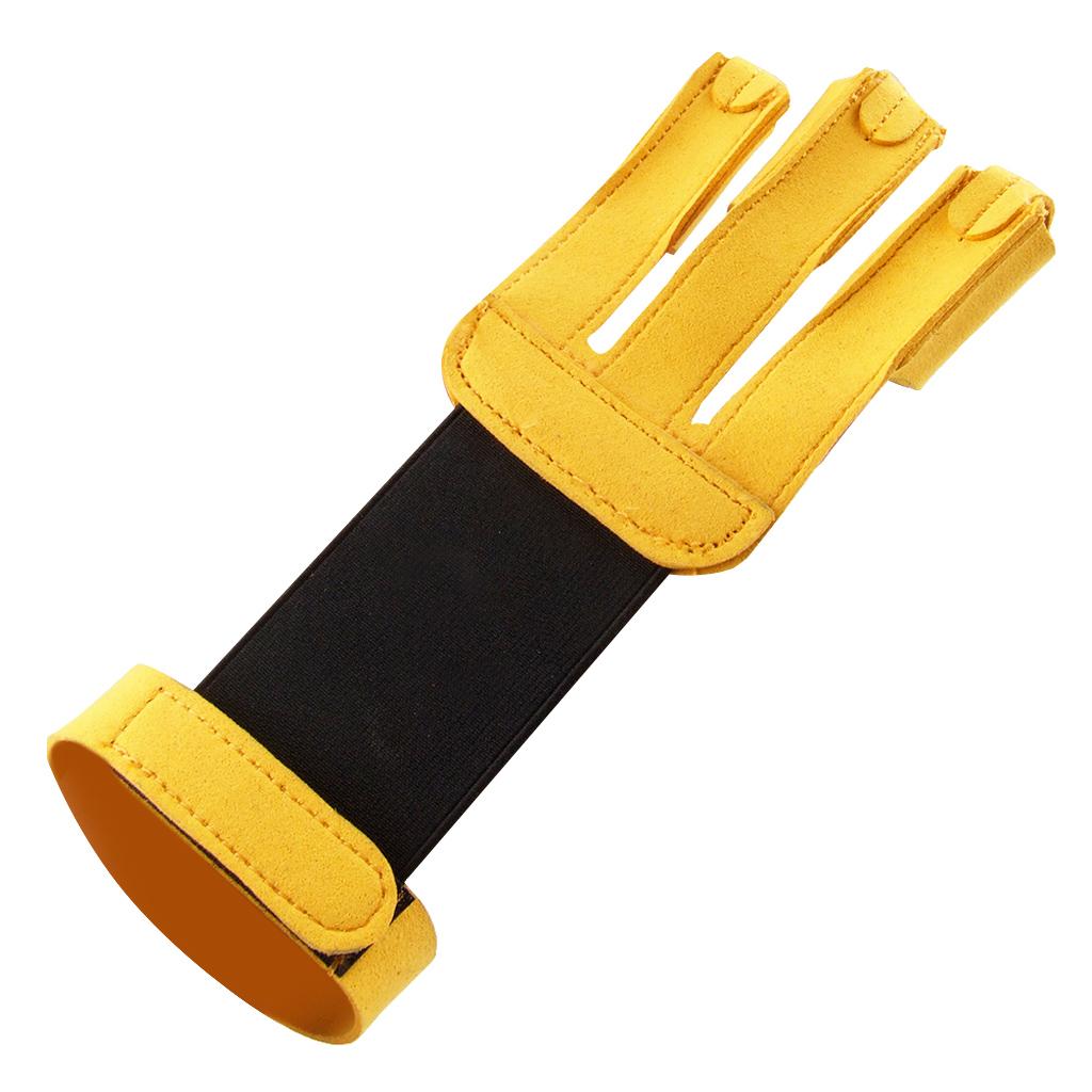 Arrow Bow Adjustable Comfort Archery 3 Finger Glove Guard Protector Hunting
