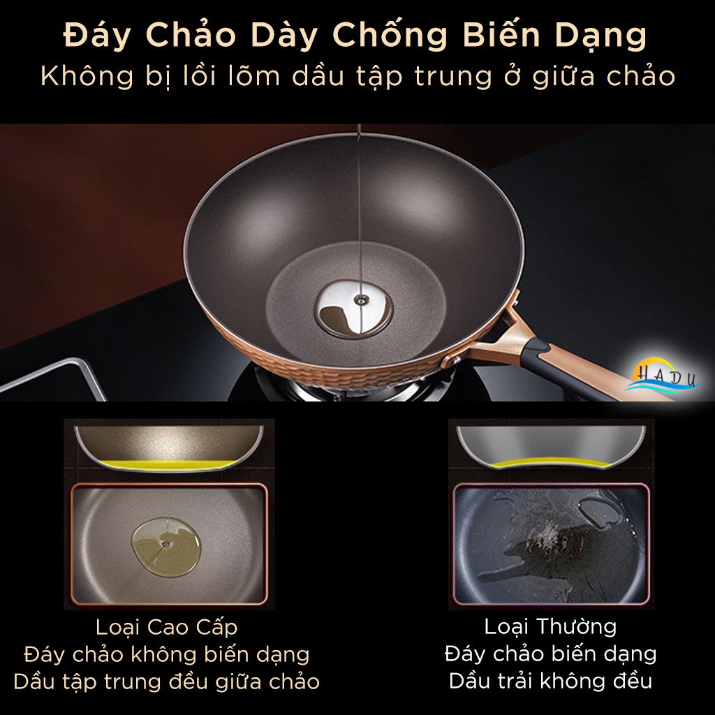 Chảo Chống Dính Bếp Từ Sâu Lòng Có Nắp 32cm Cao Cấp Đạt Chất Lượng LFGB Đức SSGP