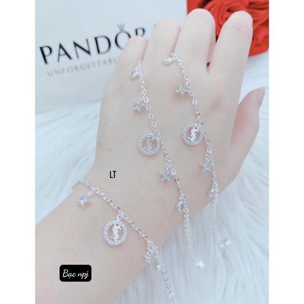 Lắc tay nữ Bạc Ta, lắc tay nữ treo charm xinh xắn - Bạc Npj