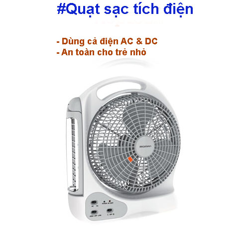 Quạt sạc tích điện chính hãng  Roman