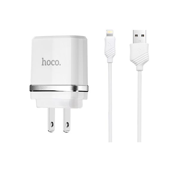 BỘ CÁP VÀ ADAPTER SẠC 2 CỔNG HOCO C12A