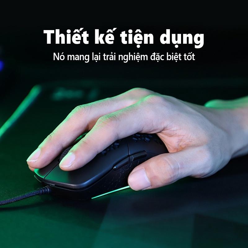 Chuột chơi game có dây ONIKUMA CW911 Đen trắng với đèn RGB [Hàng chính hãng