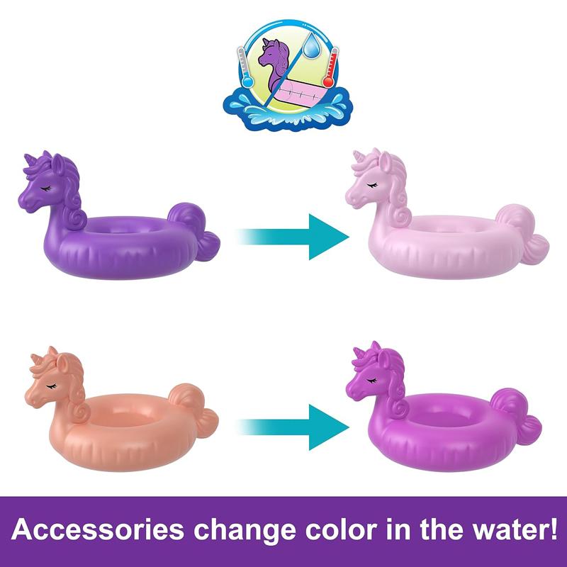 Đồ Chơi Polly Pocket Và Trạm Lướt Sóng Của Unicorn - Polly Pocket HKV34/FRY35