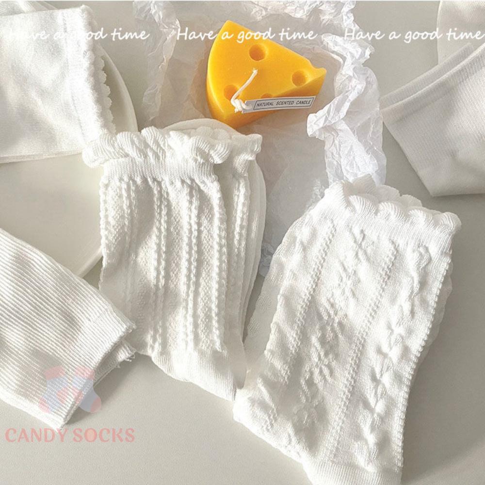 Tất nữ vớ nữ cổ trung, Set 5 đôi tất nữ phong cách Hàn Quốc, co dãn 4 chiều, chất liệu cotton Hàn cao cấp TN-169