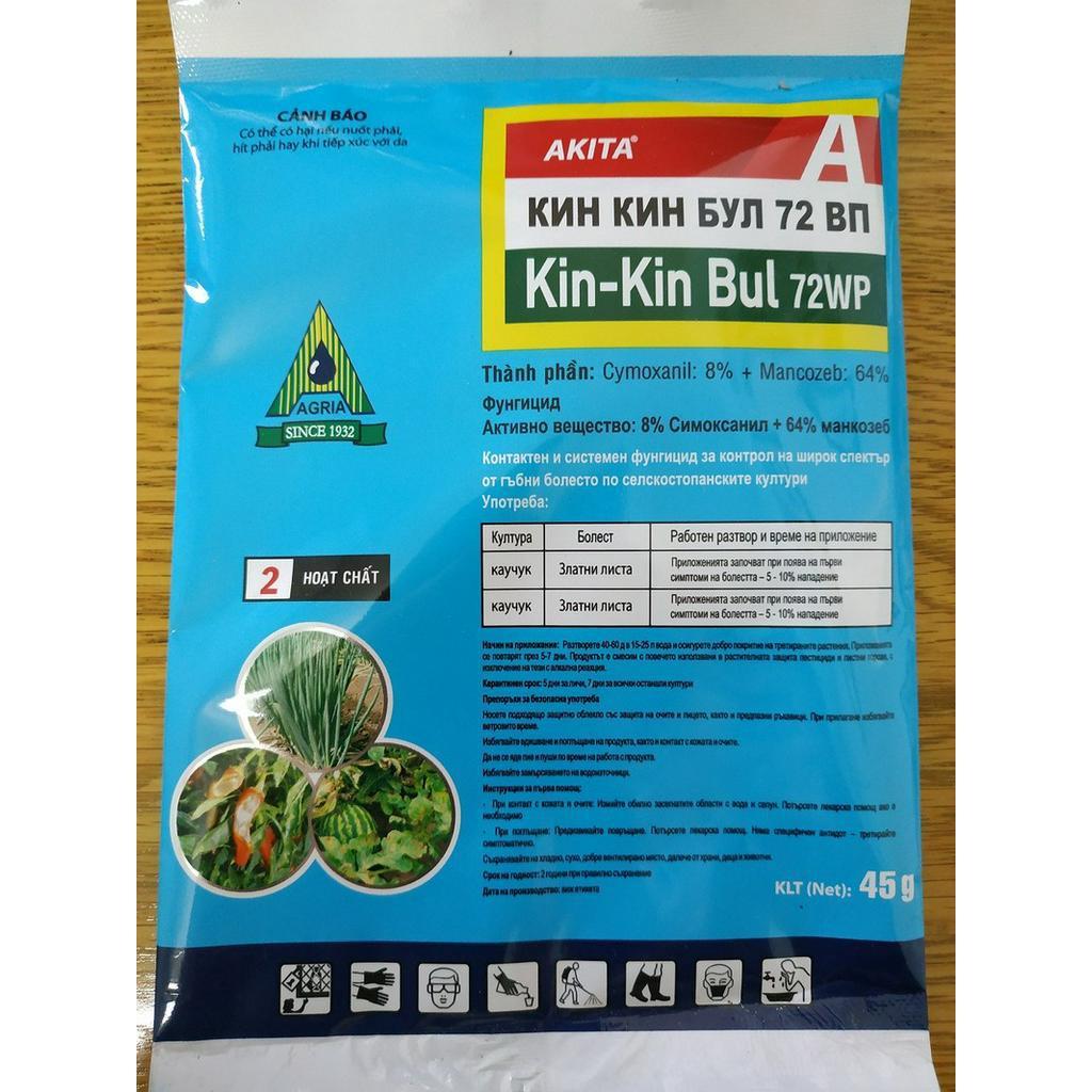 Phòng trừ thối nhũn, Vàng Lá, Rỉ Sắt Kin kin bul 72WP ( 45gram)