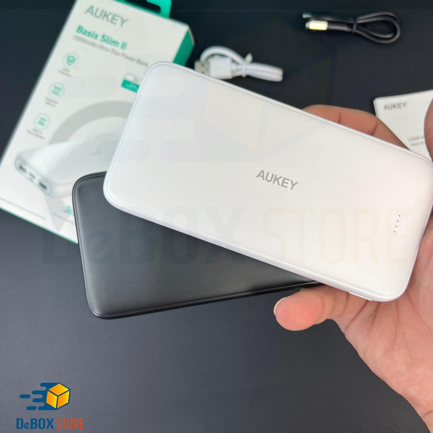 Pin sạc dự phòng AUKEY PB-N99 10000mAh Sạc nhanh 10.5W, 2 Cổng Sạc tiện lợi - Hàng Chính Hãng