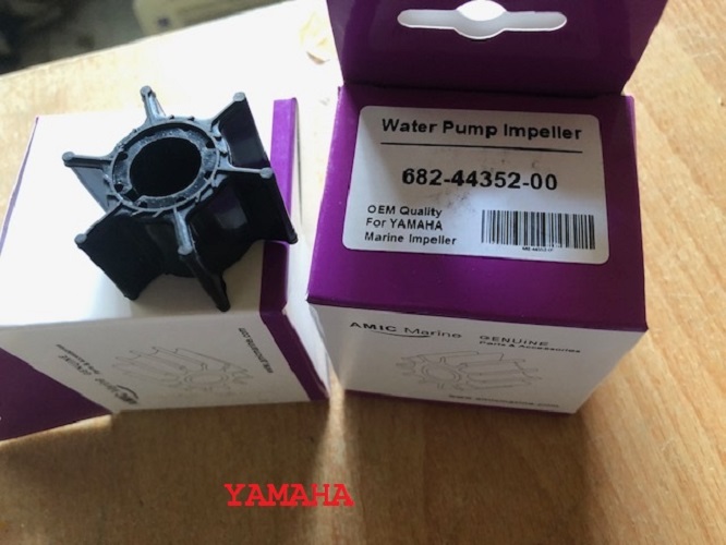 Cánh quạt  bơm nước làm mát ca nô Yamaha  6HP 8HP , Yamaha 6G1-44352-00, Mercury 47-11590M