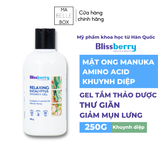 Sữa tắm thảo dược hương Khuynh Diệp Blissberry Shower Gel 250g