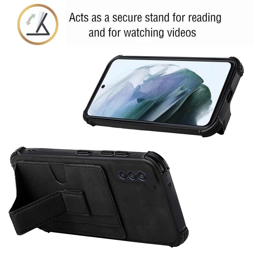 Ốp điện thoại TPU mềm giá đỡ gắn thẻ cho Samsung Galaxy A11 M11 A21S A52 A72 S21 + S21 Plus S21 Ultra S21 FE 5G