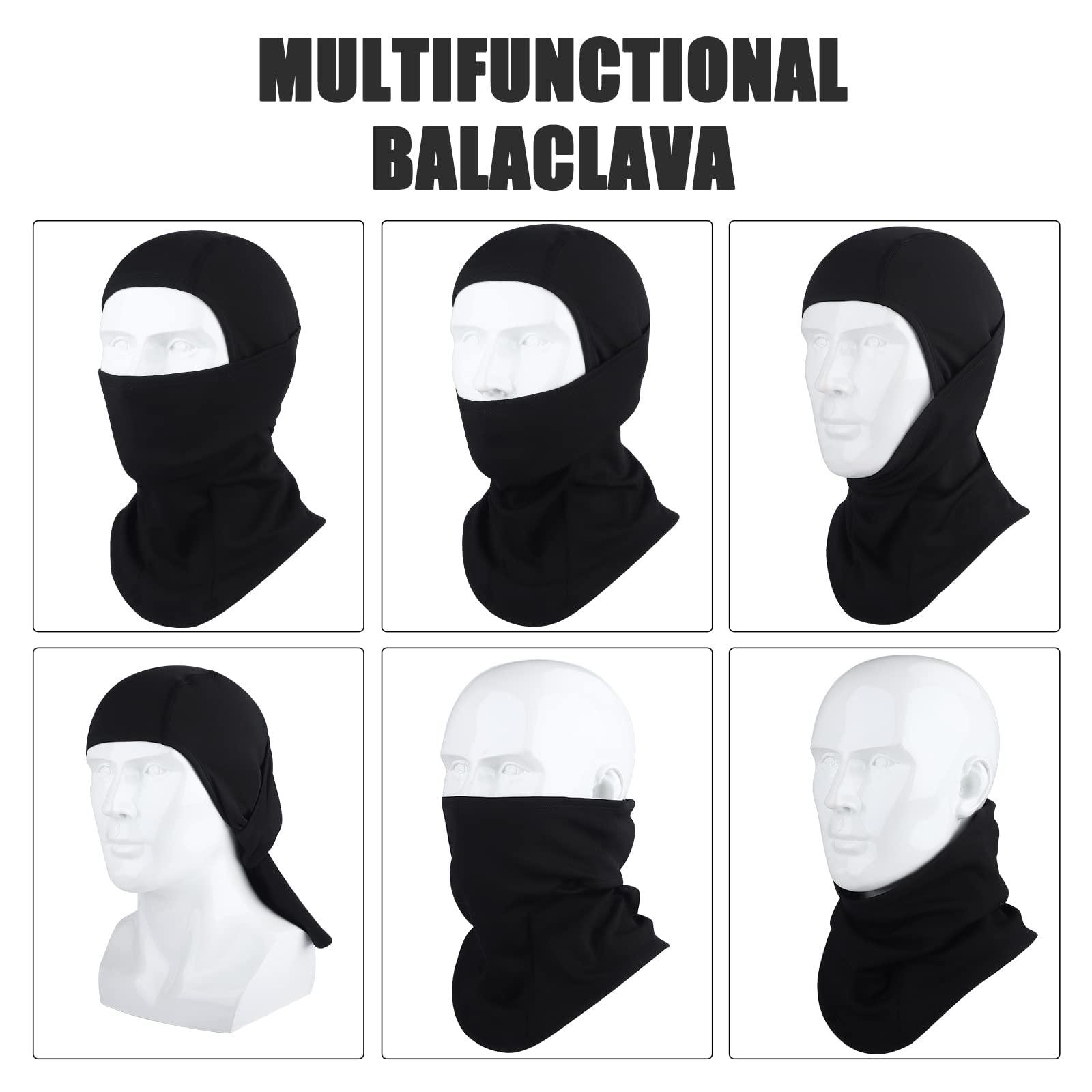 Mặt nạ trượt tuyết mùa đông - Năng bão ấm Bão ấm Máy sưởi cổ cho nam giới, Neathable Byerchief cho xe máy xe đạp, mũ xe đạp dưới mũ bảo hiểm khăn quàng cổ - màu đen