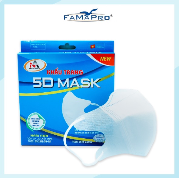 [COMBO Ưu Đãi 3 Hộp] Khẩu trang kháng khuẩn Famapro 5D Mask/Kháng khuẩn, virus, bụi 99% /Chính Hãng 10 cái/hộp)