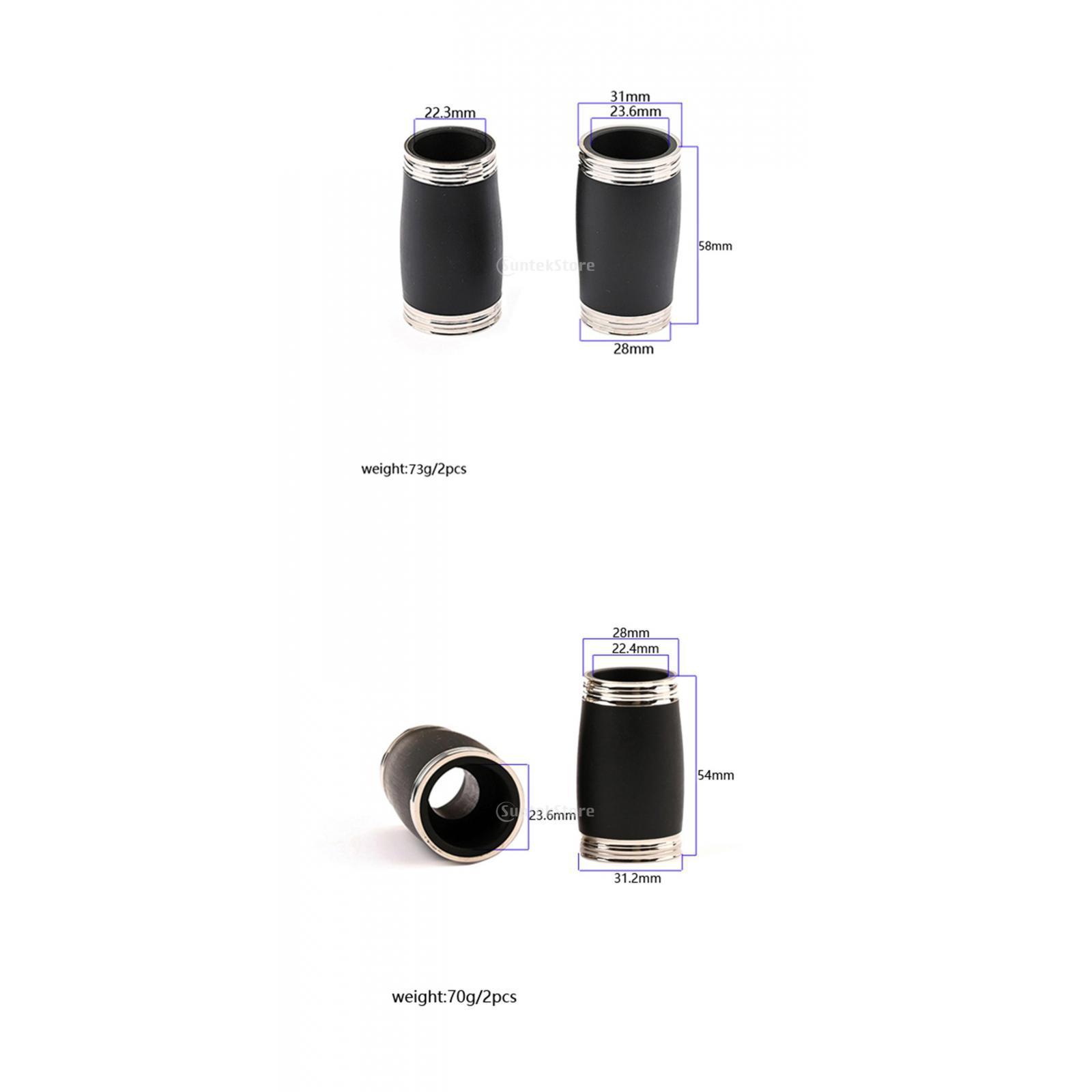 4 Pieces Bakelite Clarinet B Flat Tube Tuning Clarinet Tuning Tube for Musical Instrument