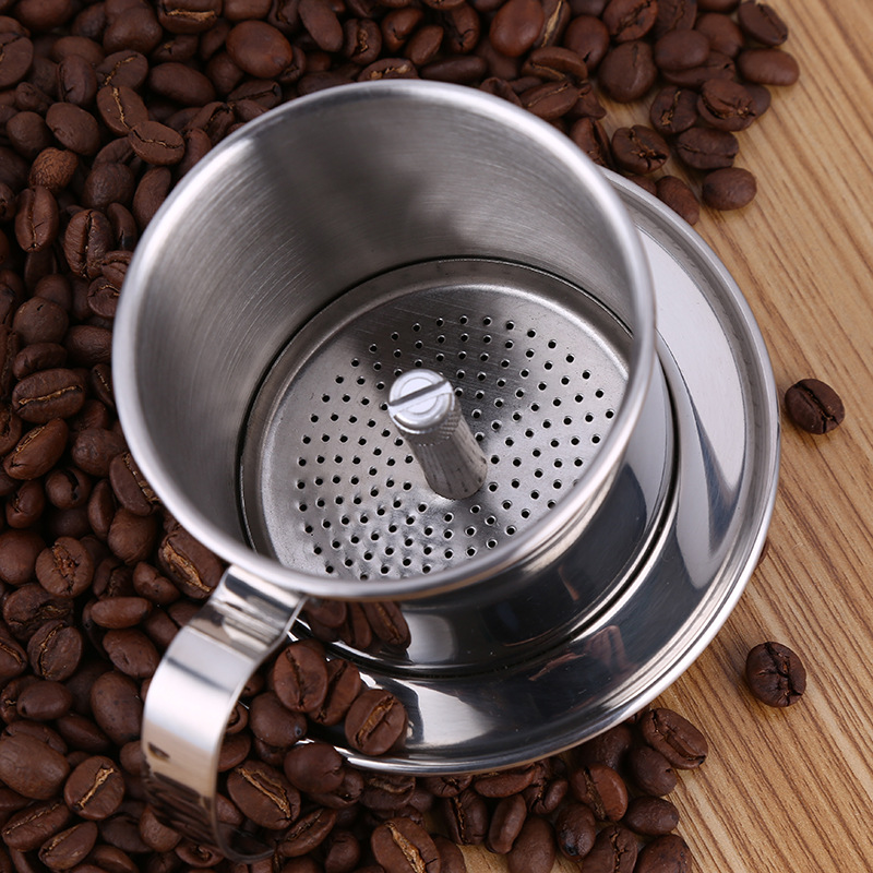 Phin cafe inox cao cấp phong cách truyền thống của Việt Nam sang trọng tinh tế - Vietnamese Coffee Maker Traditional Drip Coffee Filter Stainless Steel Cup Luxury