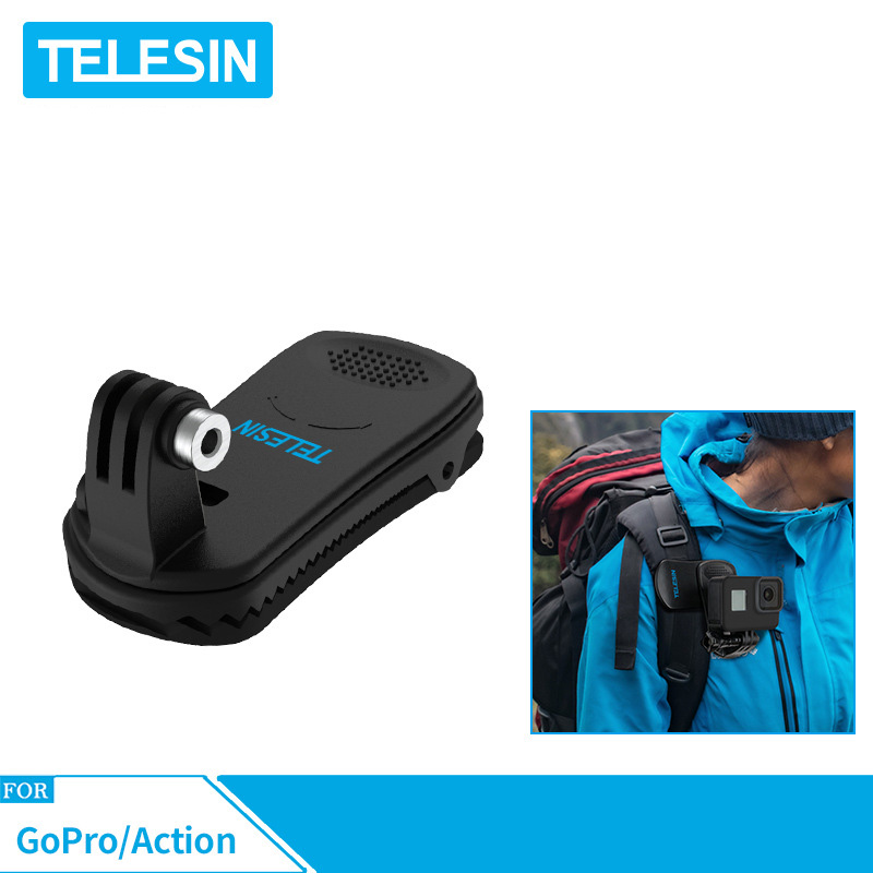 Kẹp dây Balo gắn GoPro 9 / 8 / 7 / 6 / Action cam Telesin (hàng chính hãng) Phụ kiện không bao gồm máy quay phim