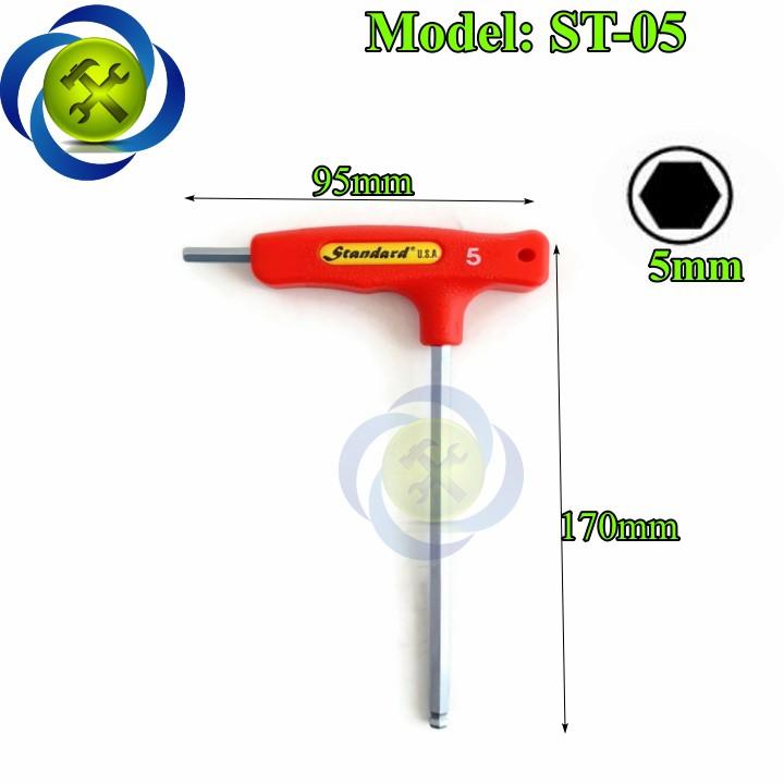 Lục giác bi chữ T 5mm Standard ST-05 cán đỏ