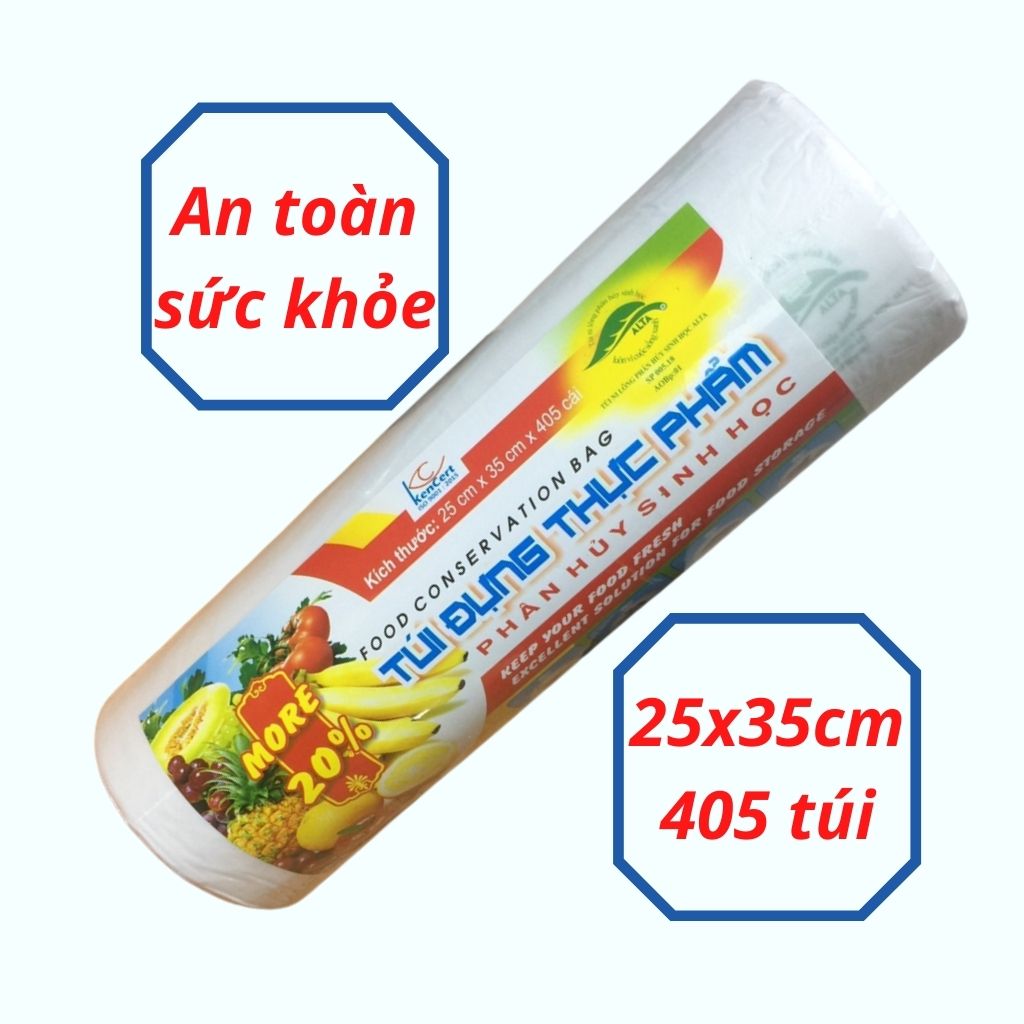 Túi đựng thực phẩm ALTA tự hủy sinh học 1kg/cuộn.