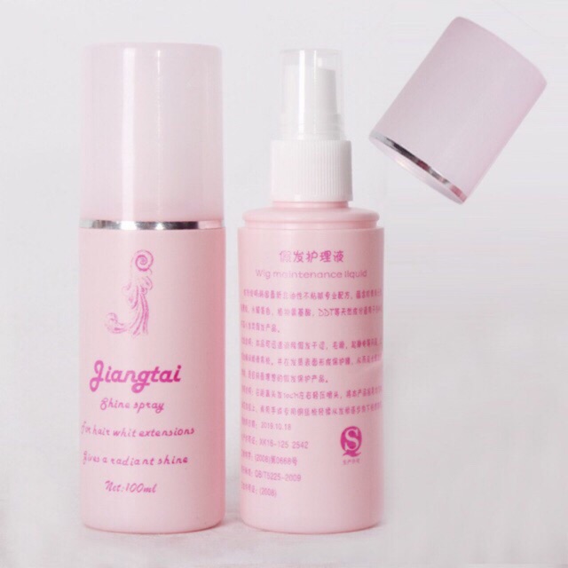 Xịt dưỡng tóc giả chai màu hồng loại 100ml