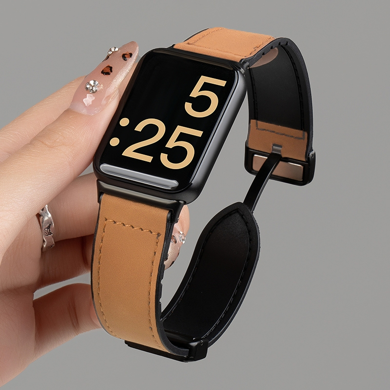 Dây đeo khóa từ tính dành Cho đồng hồ thông minh Redmi Watch 4 - Redmi Watch 5 - Mi band 8 Pro - Dây da đeo 22mm cho smartwatch - Hàng nhập khẩu